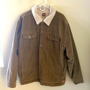 Quicksilver fur lined corduroy jacket XL/TG